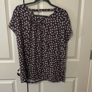 Ann Taylor LOFT purple business casual top - size large